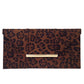 JNBFASHION.COM - Faux Suede Flat Leopard Envelope Clutch