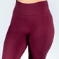 Essential Solid Fleece Lined Legging, Burgundy (SHIPS IN 2-3 WEEKS)