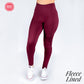 Essential Solid Fleece Lined Legging, Burgundy (SHIPS IN 2-3 WEEKS)