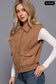Active USA - Notched Collar Soft Felt Zip Up Vest