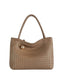 HR CORP - Ecostitch USA Women's Woven Shoulder Bag with Gold Accent