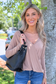 HYFVE - Draped Long Sleeve Surplice Top