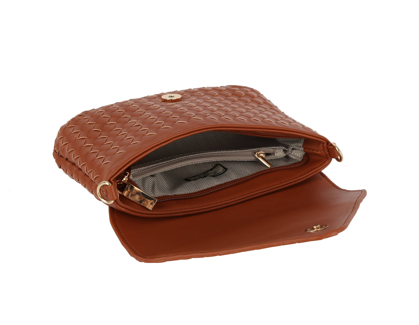 HR CORP - Ecostitch woven envelope clutch crossbody bag