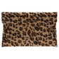 JNBFASHION.COM - Faux Fur Leopard Print Double Pocket Clutch