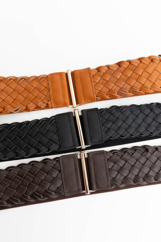 Leto Accessories - Adjustable Basket Weave Style Belt – Perfect Fit
