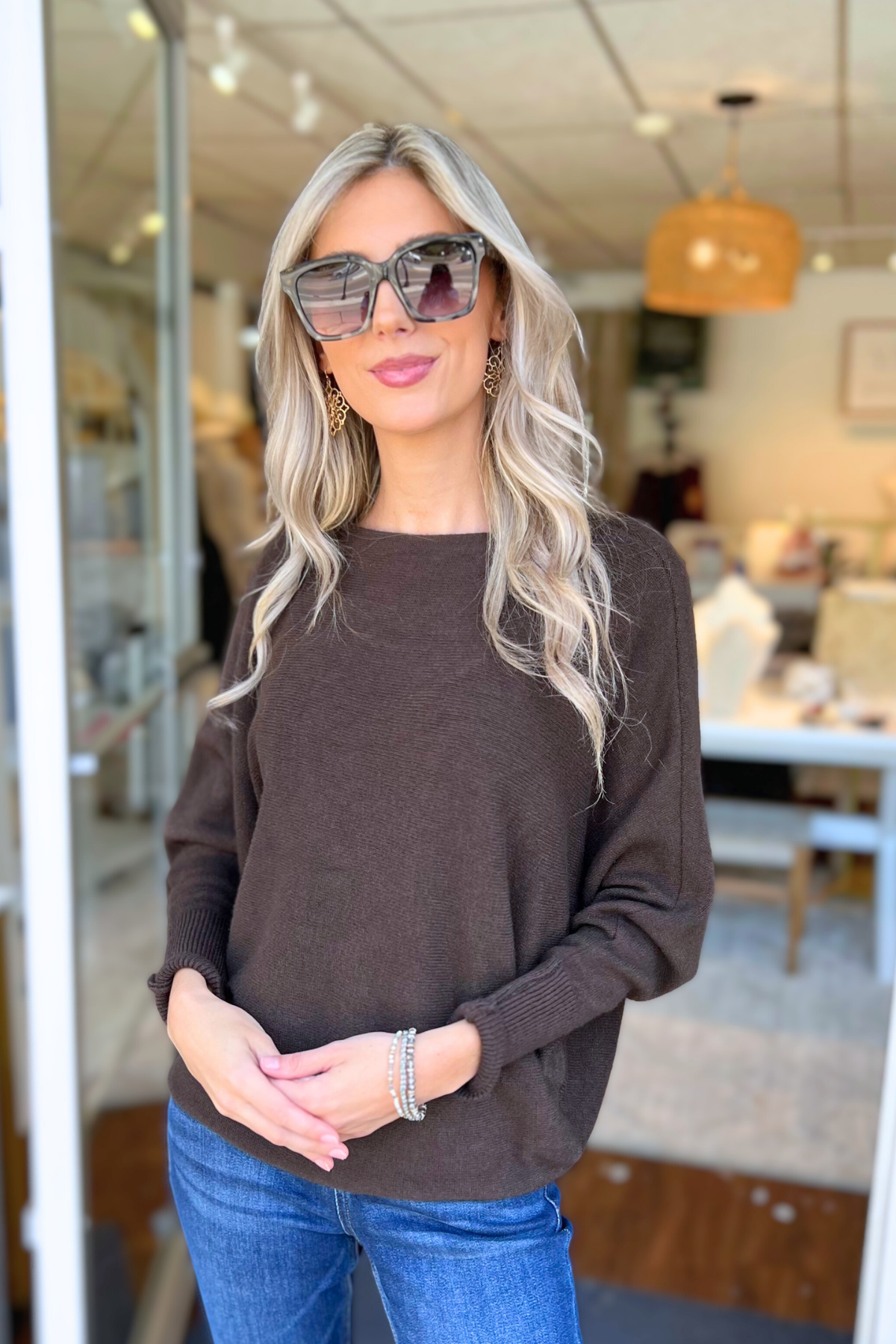 THE PERFECT CASHMERE BLEND SWEATER, Chocolate Brown (IN STOCK!)