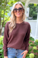 Everyday Sweater by Zenana, Brown (SHIPS IN 2-3 WEEKS)