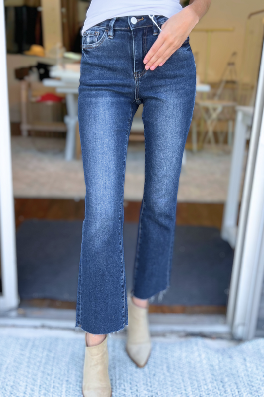 Lovervet by VERVET - HIGH RISE MINI BOOTCUT JEANS LV1510