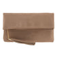 JNBFASHION.COM - Faux Micro Suede Foldover Clutch