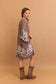 Leto Accessories - Embroidered Floral Vine Lightweight Kimono - Bell Sleeves