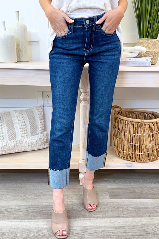 Lovervet by VERVET - CUFFED SLIM STRAIGHT (SHIPS IN 1-2 WEEKS)
