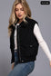 Active USA - Notched Collar Soft Felt Zip Up Vest
