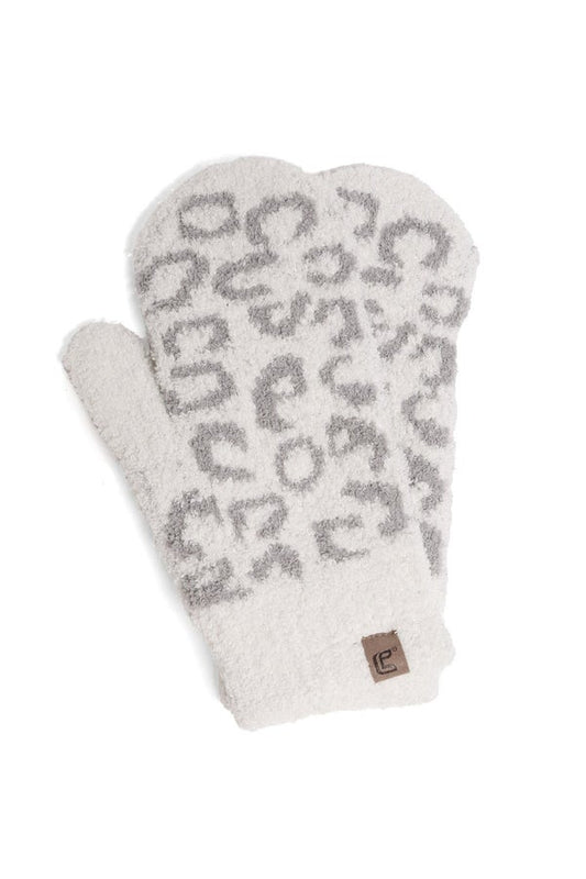 Comfy Luxe Leo Print Mittens