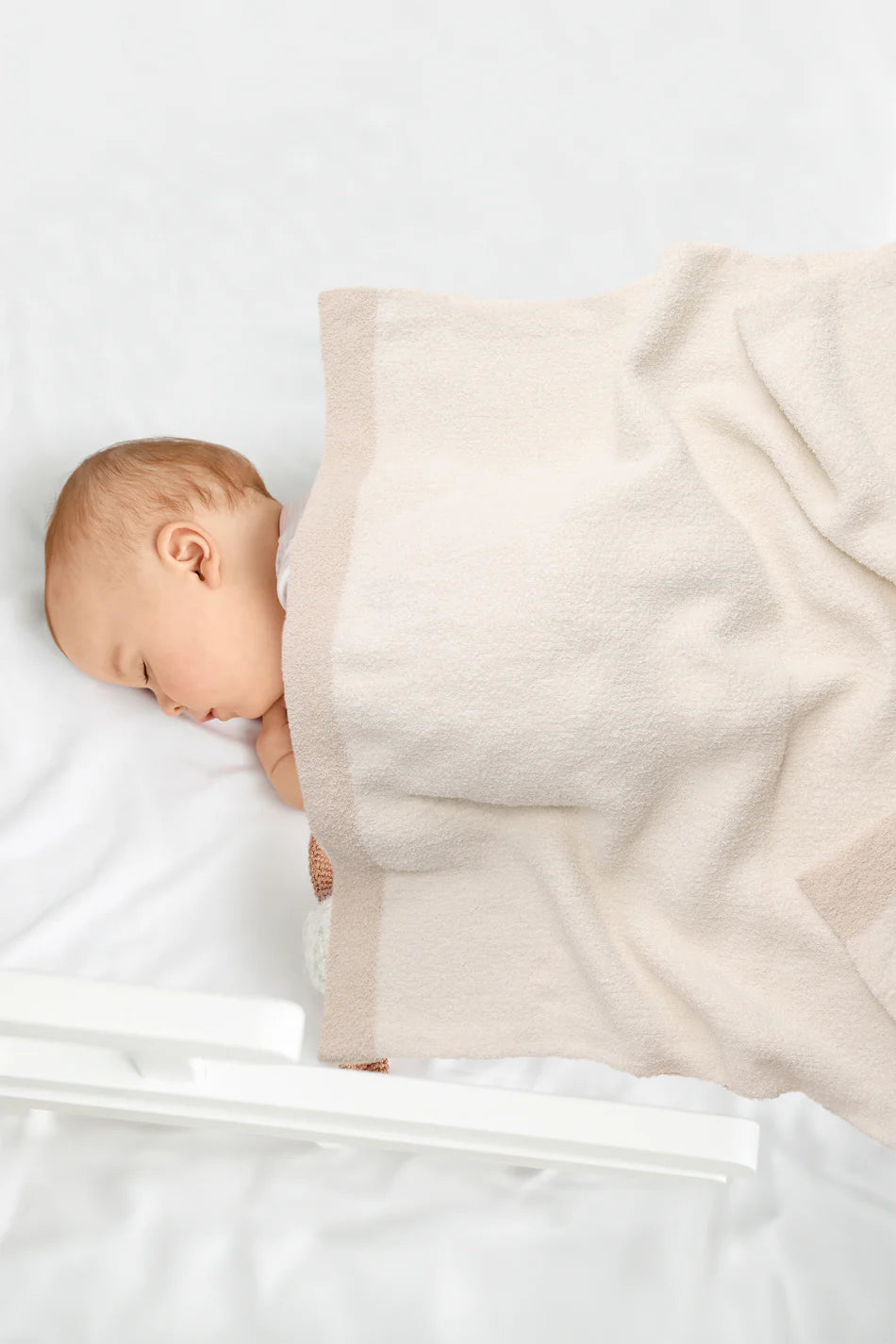 Comfy Luxe Children's Knit Blanket, Solid, Ivory (SHIPS IN 1-2 WEEKS)
