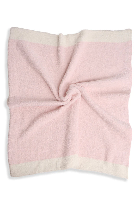 Comfy Luxe Children's Knit Blanket, Solid, Pink (SHIPS IN 1-2 WEEKS)