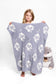 Comfy Luxe Children's Knit Blanket, Shark, Blue (SHIPS IN 1-2 WEEKS)