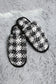 Comfy Luxe Buff Check Slippers, Red or White