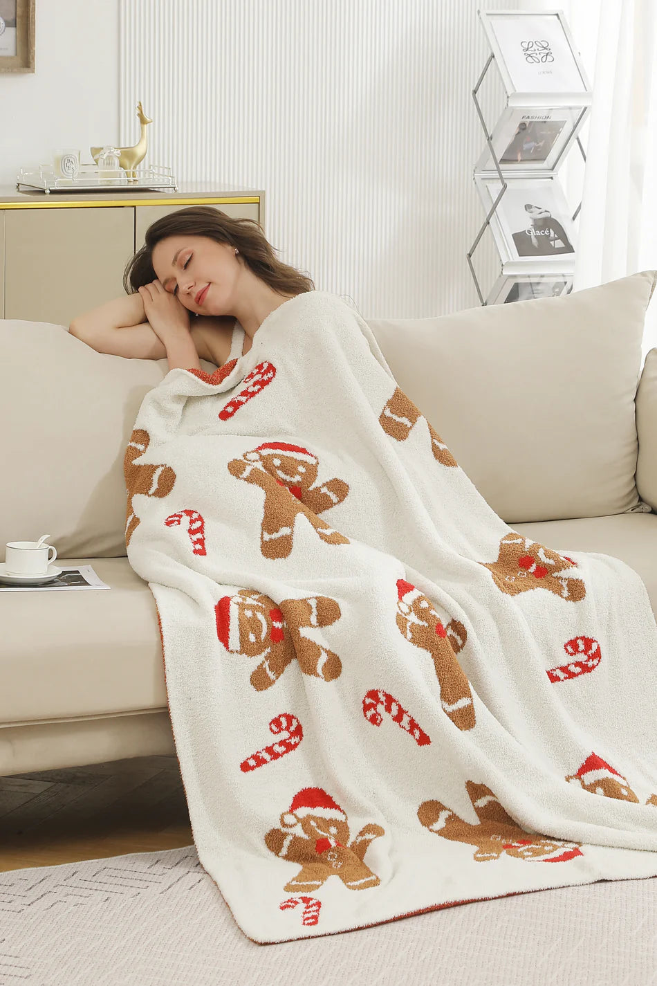 Comfy Luxe Solid Knit Blanket, Gingerbread (SHIPS IN 1-2 WEEKS)