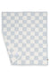 Comfy Luxe Children's Knit Blanket, Checkered, Blue (SHIPS IN 1-2 WEEKS)