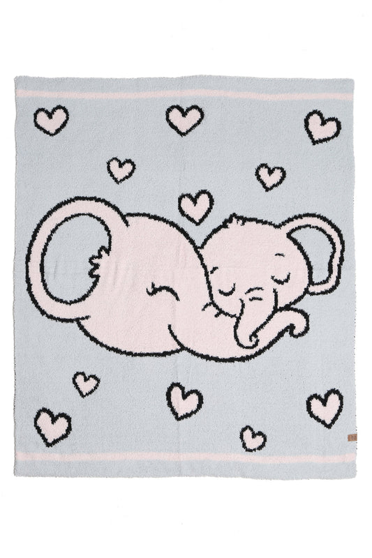 Comfy Luxe Children's Knit Blanket, Elephants (SHIPS IN 1-2 WEEKS)