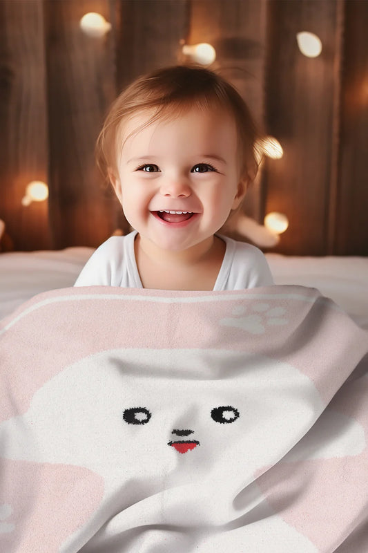 Comfy Luxe Children's Knit Blanket, Puppy (SHIPS IN 1-2 WEEKS)