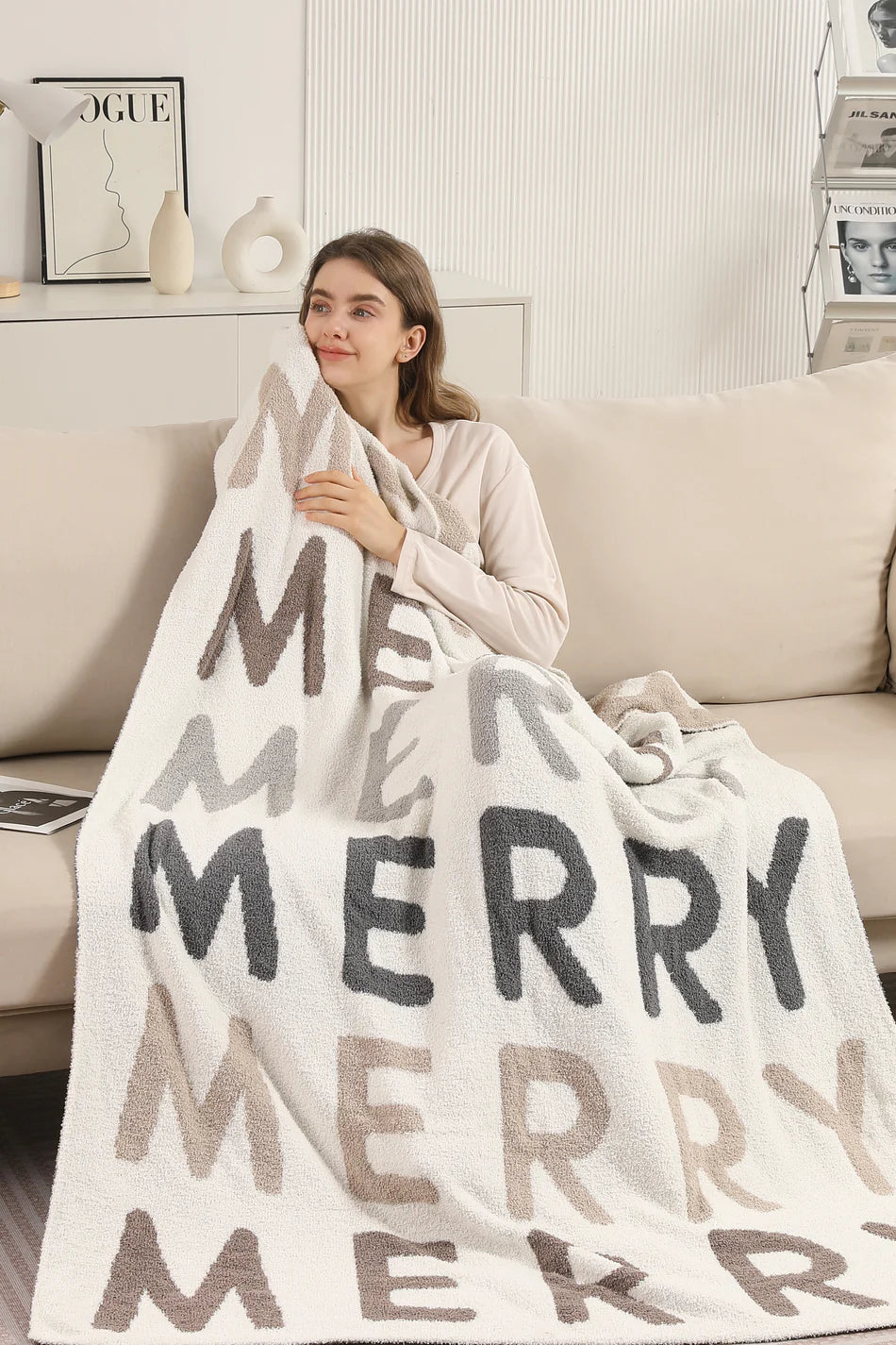 Comfy Luxe Solid Knit Blanket, Merry (SHIPS IN 1-2 WEEKS)