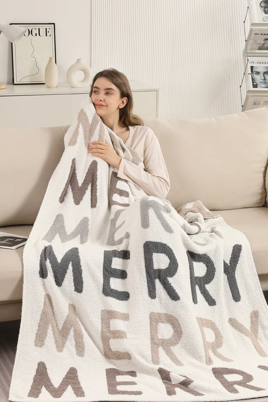 Comfy Luxe Solid Knit Blanket, Merry (SHIPS IN 1-2 WEEKS)
