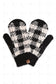 Comfy Luxe Buff Check Mittens, Red or White