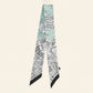Abstract Pattern Printed Twilly Skinny Scarf