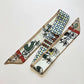 Vintage Carriage Pattern Printed Twilly Skinny Scarf