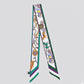 Vintage Carriage Pattern #2 Printed Twilly Skinny Scarf
