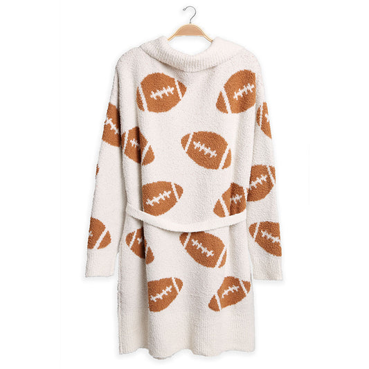 Comfy Luxe Football Robe (SHIPS IN 1-2 WEEKS)