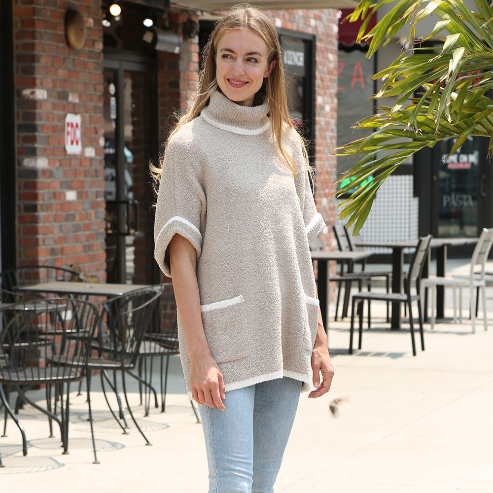 Comfy Luxe, Made You Look Pullover, Beige (SHIPS IN 2-3 WEEKS)