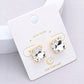 Square CZ Studs, Multiple Colors