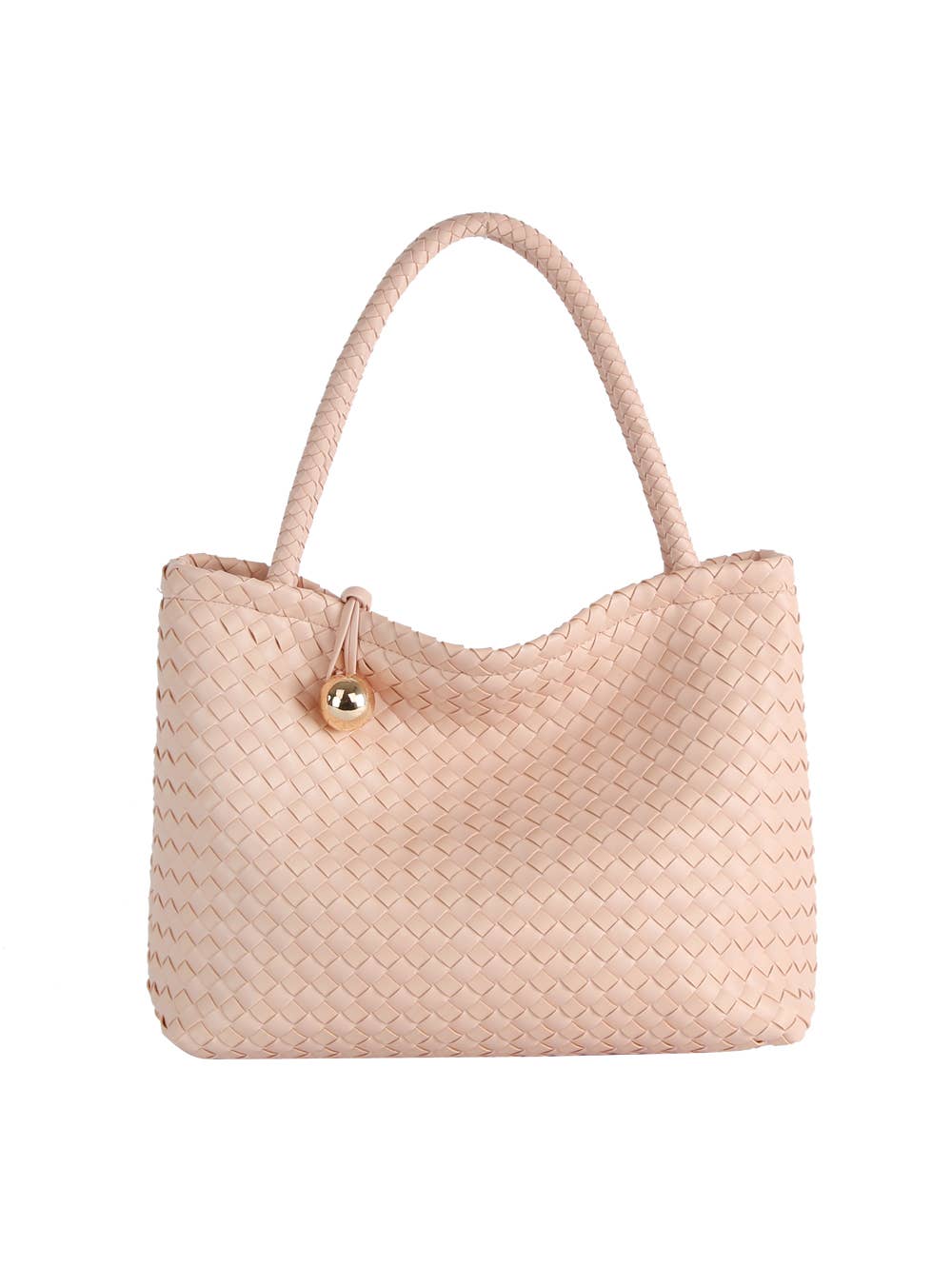 HR CORP - Ecostitch USA Women's Woven Shoulder Bag with Gold Accent
