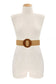 anbfashion - [RESTOCK] WOOD BUCKLE ELASTIC STRAW BELT