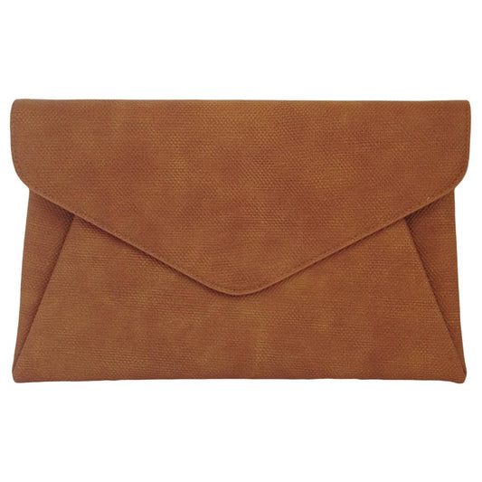 JNBFASHION.COM - Synthetic Leather Double Pocket Envelop Clutch