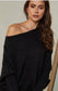 LÉA & LUC - ASYMETRICAL CASHMERE BLEND SWEATER (SHIPS IN 3-4 WEEKS)