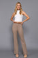 Active Basic | Active USA - Semi Flare Ponte Pants with Leather Belt