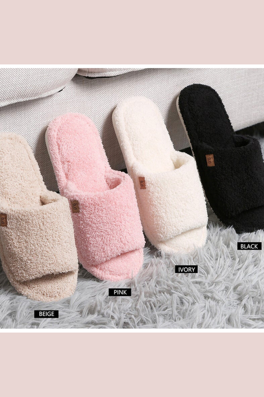 Comfy Luxe Slippers, OG Solid Open Toe, Multiple Colors (SHIPS IN 1-2 WEEKS)