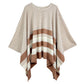 Two Tone Stripe Poncho