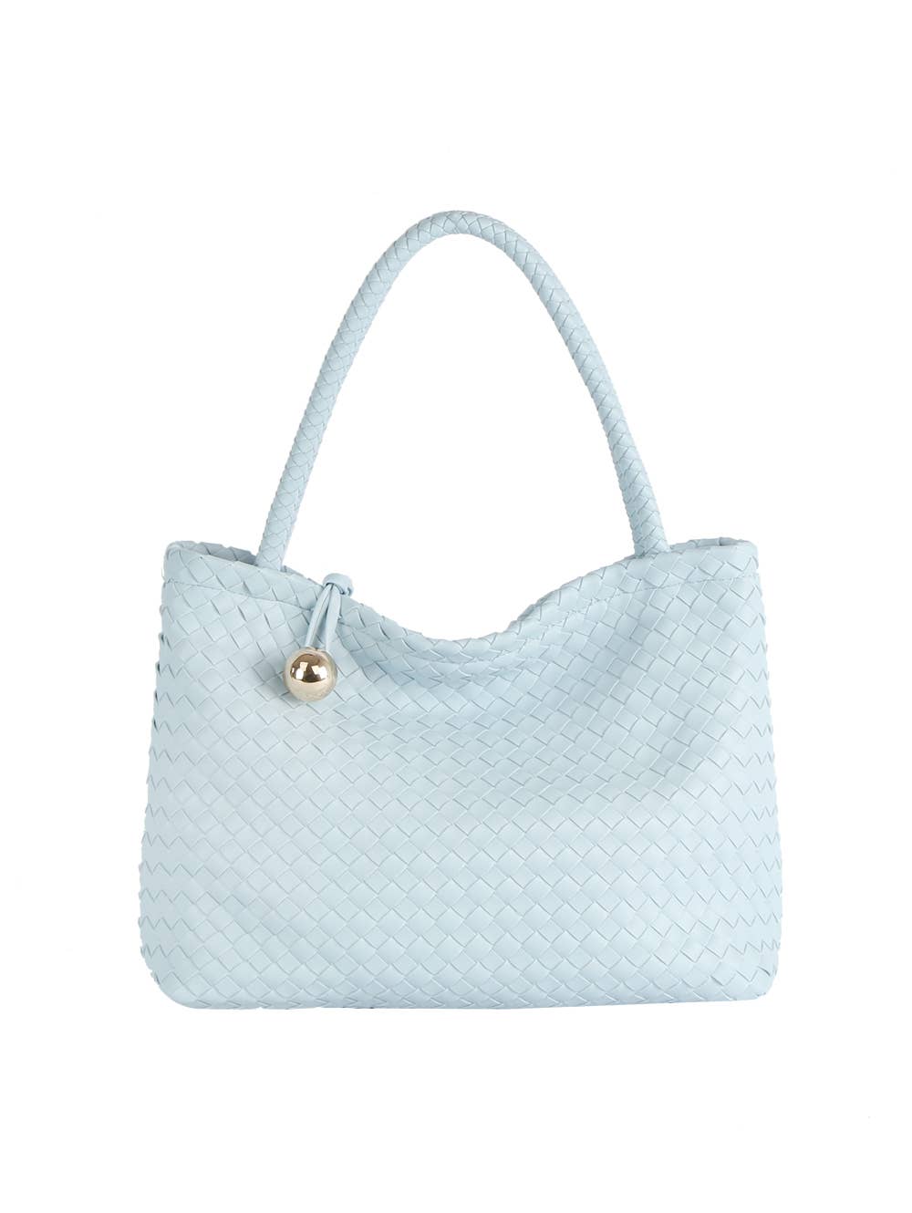 HR CORP - Ecostitch USA Women's Woven Shoulder Bag with Gold Accent