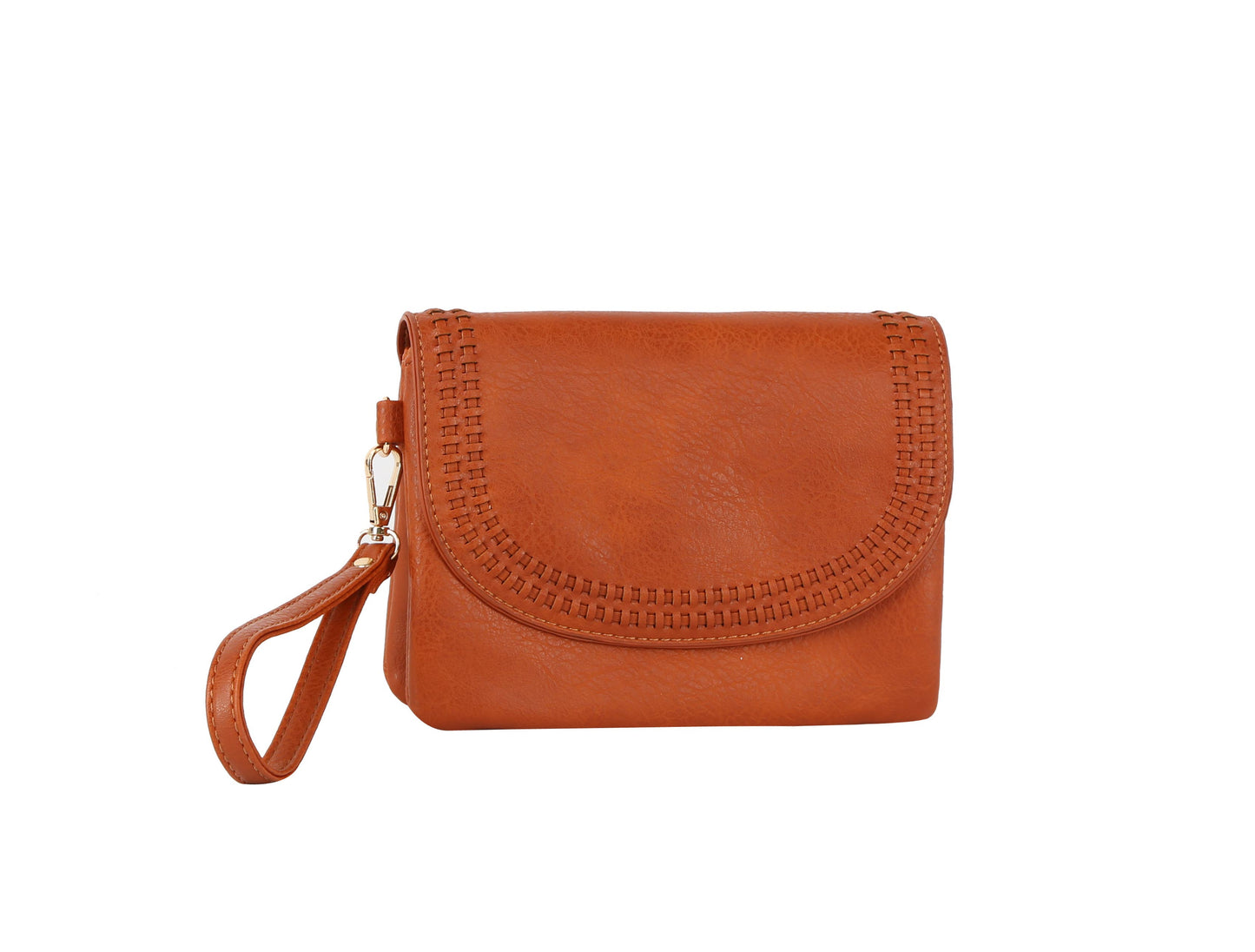 HR CORP - Metro Muse front flap whip-stitching detailed crossbody bag