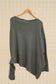 LÉA & LUC - ASYMETRICAL CASHMERE BLEND SWEATER (SHIPS IN 3-4 WEEKS)