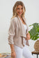 Blu Pepper - 3/4 ROUCHED SLEEVE BLAZER