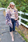 Tartan Check/Plaid Poncho Cape, Navy