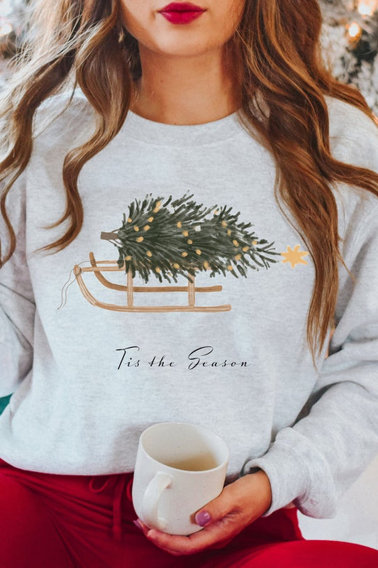 'Tis the Season Watercolor Series, Sleigh/Tree, Super Soft