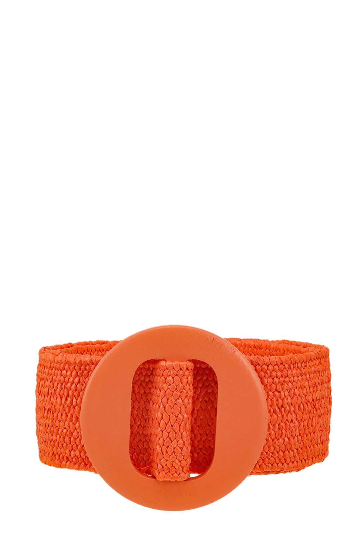 anbfashion - [RESTOCK] WOOD BUCKLE ELASTIC STRAW BELT