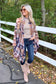Tartan Check/Plaid Poncho Cape, Navy