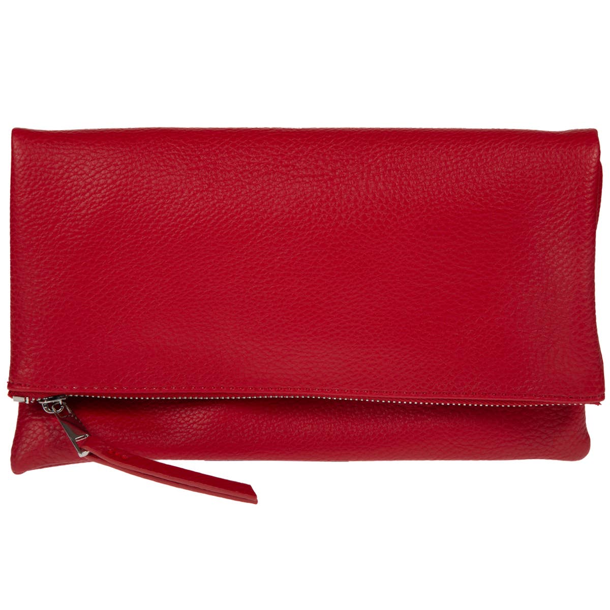 JNBFASHION.COM - Women's Vegan Leather Zipper Foldover Clutch Purse with Tass